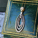 天然ダイヤモンド スリーカラー ネックレス