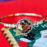 天然アンダリュサイト 天然ダイヤモンド リング