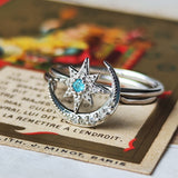 【お値下げ】天然ダイヤモンド 月のモチーフ プラチナ リング