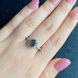 【魅惑の黒い宝石】天然ブラックスターサファイア 天然ダイヤモンド リング