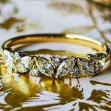 天然ダイヤモンド マーキスカット リング