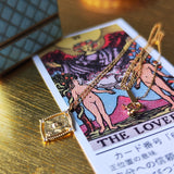 【タロットカード】恋人 天然ダイヤモンド 18金ネックレス