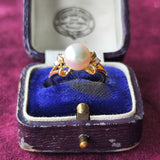 MIKIMOTO ミキモト あこや真珠 天然ダイヤモンドリング