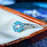 【ローズカット】天然ダイヤモンド 天然パライバトルマリン ネックレス