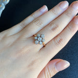 フランス アンティーク 天然ダイヤモンド オールドマインカット 馬の頭の刻印 リング