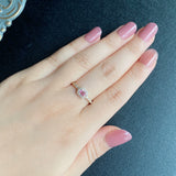 天然パパラチアサファイア 天然ダイヤモンド リング