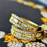 天然ダイヤモンド テーパーカット ピアス