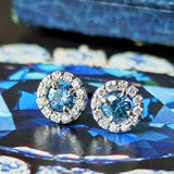 【お値下げ】カンチャナブリ産 天然サファイア 天然ダイヤモンド ピアス