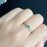 天然デマントイドガーネット 天然ダイヤモンド リング