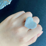 【全石 ハート&キューピッド】天然ダイヤモンド ハートモチーフ 1.90ct リング