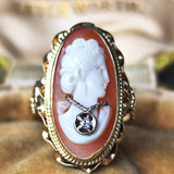 【お値下げ】イタリア ヴィンテージ カメオのリング ダイヤモンド