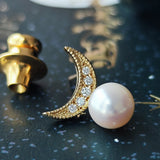 MIKIMOTO ミキモト あこや真珠 天然ダイヤモンド ブローチ