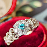 天然パライバトルマリン 天然ダイヤモンド リング