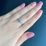 【お値下げ】ジンバブエ産 天然バイカラーユークレース 天然ダイヤモンド リング