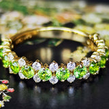 天然デマントイドガーネット 天然ダイヤモンド リング