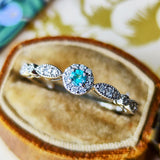 天然パライバトルマリン 天然ダイヤモンド リング