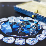 【お値下げ】天然アクアマリン ハートシェイプ 天然ダイヤモンド ピアス