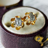 【お値下げ】イギリス アンティーク ダイヤモンドピアス