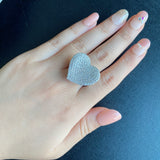 【全石 ハート&キューピッド】天然ダイヤモンド ハートモチーフ 1.90ct リング