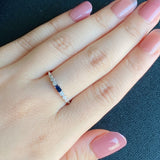 天然ユークレース コバルトブルー 天然ダイヤモンド リング