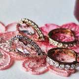 天然モルガナイト 天然ダイヤモンド ピアス