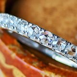 【ローズカット】天然ダイヤモンド ハーフエタニティリング