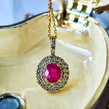 【お値下げ】天然ルビー 天然ダイヤモンド ネックレス