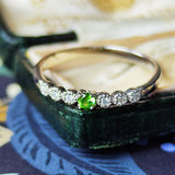 【お値下げ】天然デマントイドガーネット 天然ダイヤモンド リング