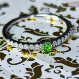 【お値下げ】天然デマントイドガーネット 天然ダイヤモンド リング