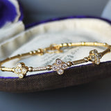 【形状記憶】天然ダイヤモンド 18金ブレスレット バングル