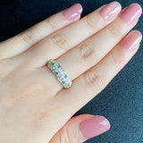 天然パライバトルマリン 天然ダイヤモンド パヴェリング 18金