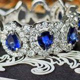 【5石 ロイヤルブルー】天然サファイア 天然ダイヤモンド リング