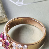 【Vintage Van Cleef & Arpels】ヴァンクリーフ&アーペル マデール ルビー ダイヤモンド フラワーリング