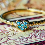 天然パライバトルマリン ハートモチーフ 18金リング