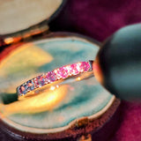 【ブラジル産】天然アレキサンドライト ハーフエタニティリング