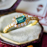 【お値下げ】天然インディゴライトトルマリン 天然ダイヤモンド リング