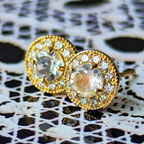 【お値下げ】天然アンデシンラブラドライト 天然ダイヤモンド 18金ピアス