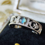 【お値下げ】天然アレキサンドライトキャッツアイ 天然ダイヤモンド リング