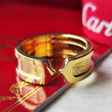 Cartier カルティエ 2C(デューブル・シー)リング 18金YG 10号