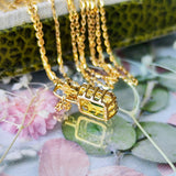 天然エメラルド 天然ダイヤモンド ネックレス