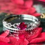 【非加熱 ピジョンブラッド】天然ルビー 天然ダイヤモンド リング