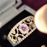 天然アレキサンドライト 天然ダイヤモンド リング