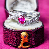 【非加熱 ピジョンブラッド】天然ルビー 天然ダイヤモンド リング