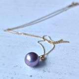 【限定品】紫陽花パール 天然ダイヤモンド ネックレス