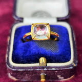 天然アンデシンラブラドライト カボションカット リング