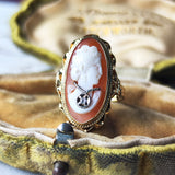 【お値下げ】イタリア ヴィンテージ カメオのリング ダイヤモンド