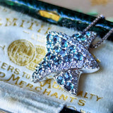 天然アレキサンドライト パヴェセッティング 天然ダイヤモンド ネックレス 18金WG