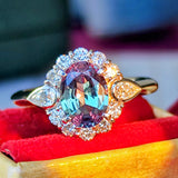 【大粒 1.346ct】天然アレキサンドライト 天然ダイヤモンド リング