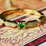 天然デマントイドガーネット 天然ダイヤモンド リング