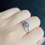 天然アレキサンドライト 天然ダイヤモンド フラワーモチーフ リング